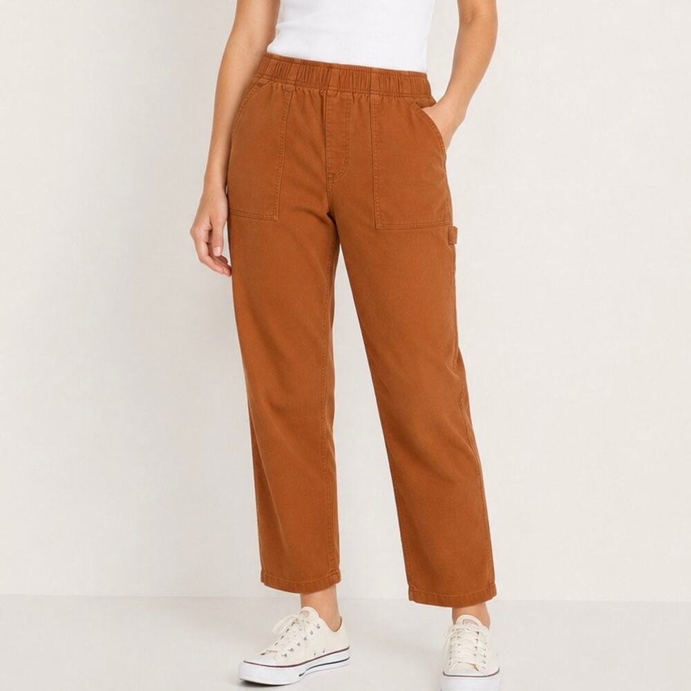 OLD NAVY | Pull-on High Rise‎ Comfort Waistband Utility Barrel Leg Pants | Large